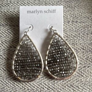 - NWT Marlyn Schiff silver Teardrop Earrings